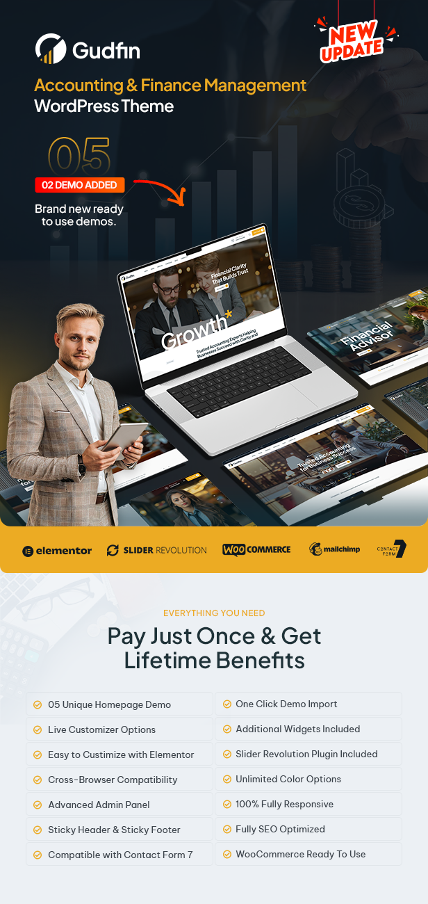 Gudfin - Accounting and Finance Management WordPress Theme