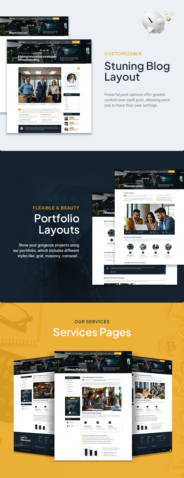 Gudfin - Accounting and Finance Management WordPress Theme